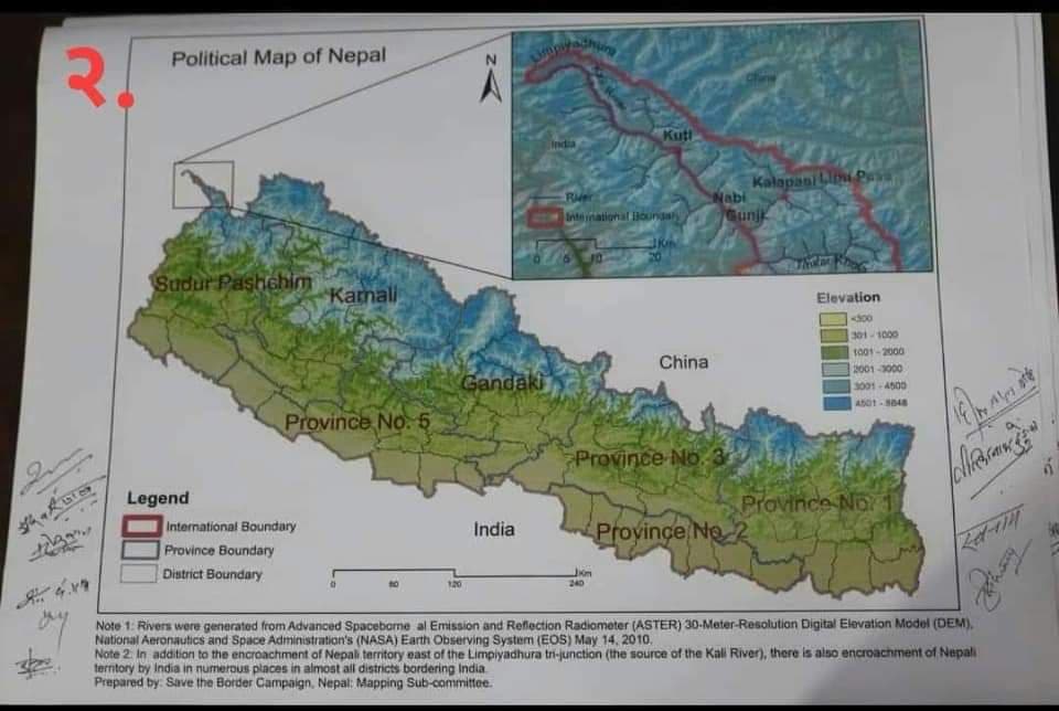 संविधान संशोधनपछि मात्र नयाँ नक्साकाे वैधानिकता !